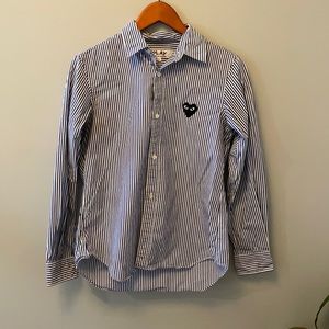 Commes des Garcons Play striped button down